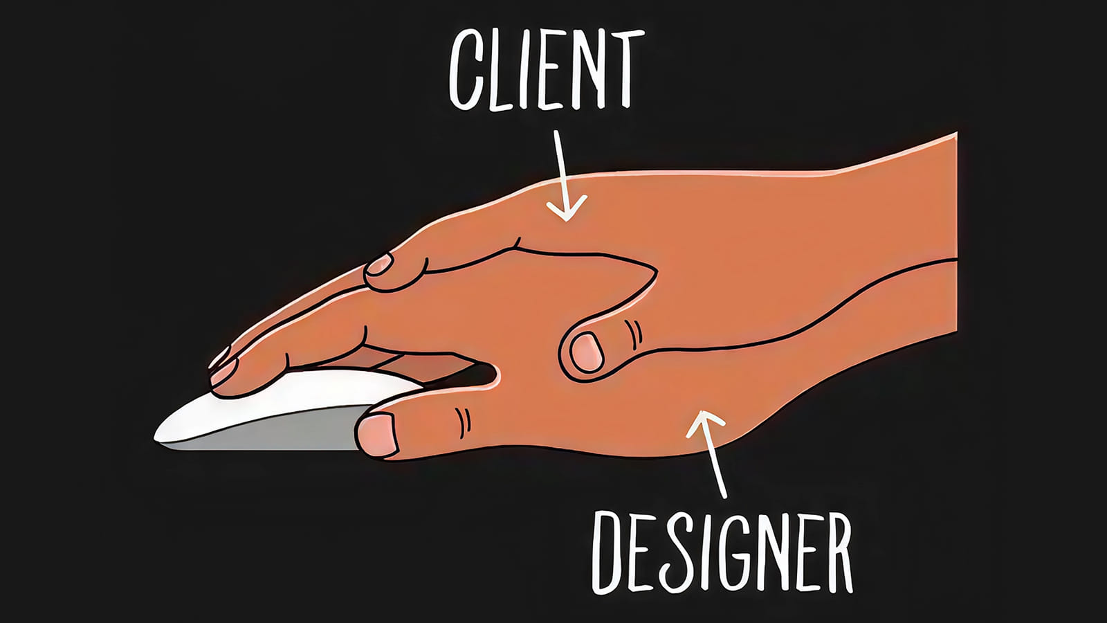 Мем: клиент управляет деятельностью дизайнера на проекте