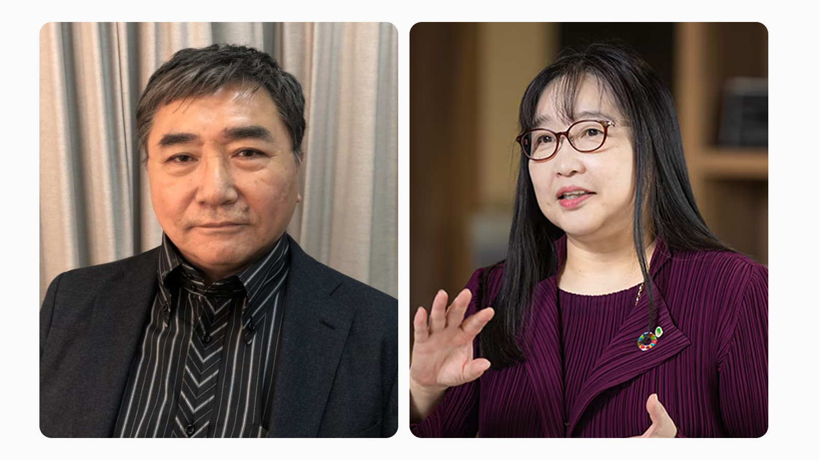 Фотографии UX исследователей Masaaki Kurosu и Kaori Kashimura