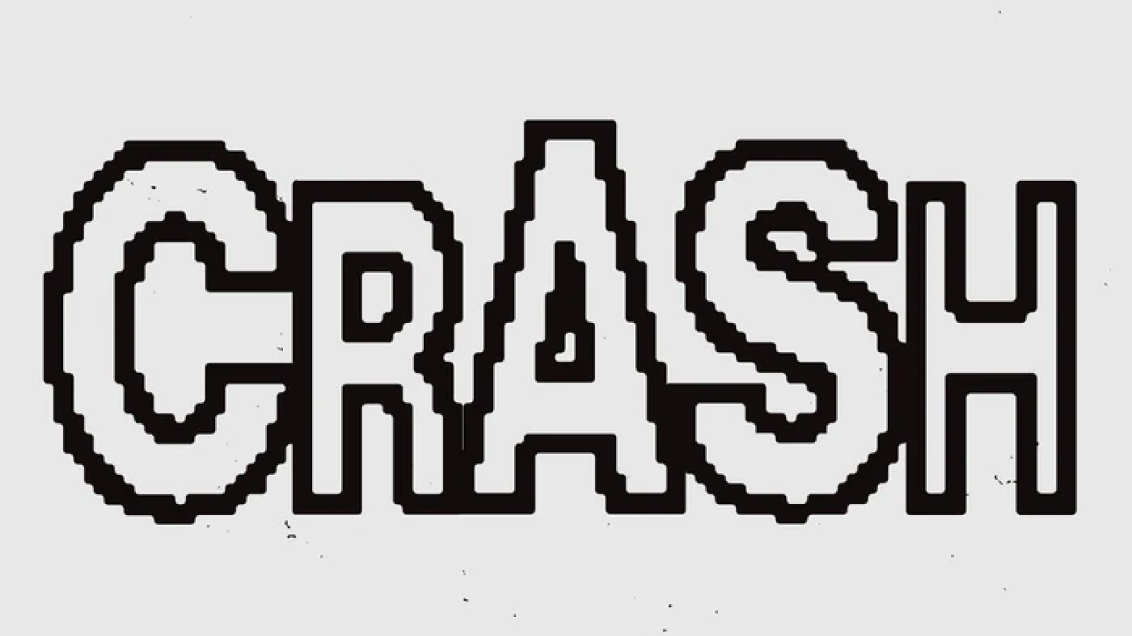 Дизайн трендового хаотичного шрифта Crash