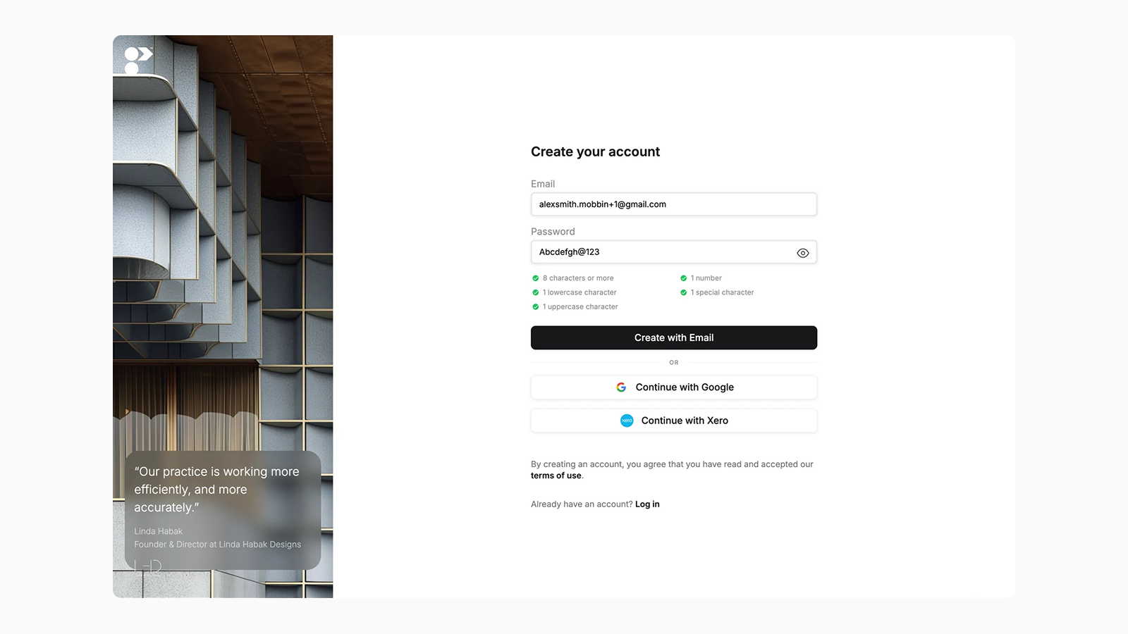 Дизайн требований к паролю в интерфейсе сервиса Program