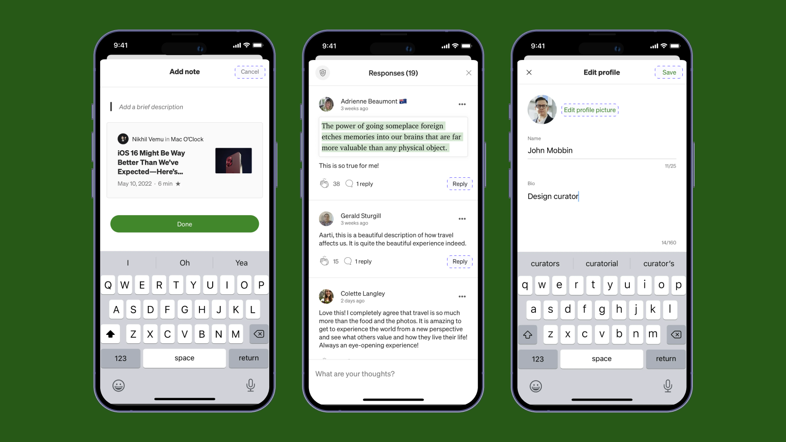 Text buttons в интерфейсе Medium 