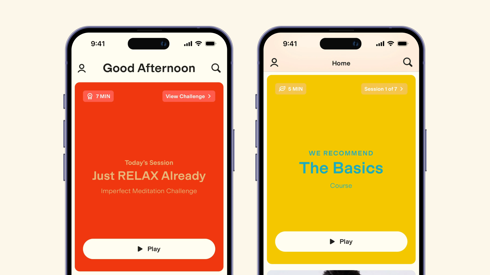 Цветовой контраст в приложении Ten Percent Happier