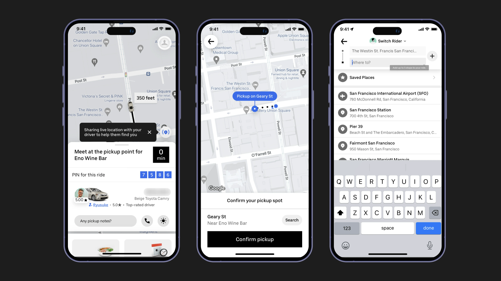 UI дизайн приложения Uber