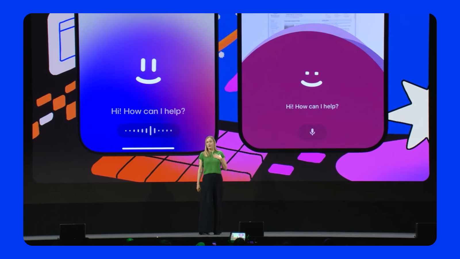 Интерфейс голосового асистента Arc на iOS и Android