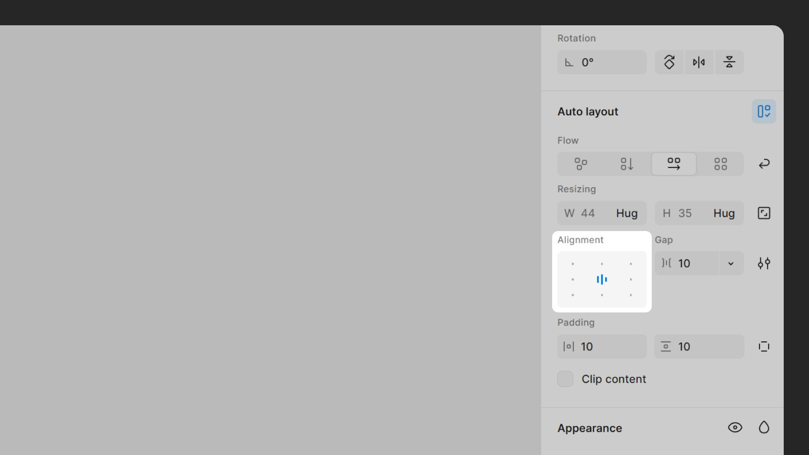 Дизайн функционала выравнивания элементов в auto layout