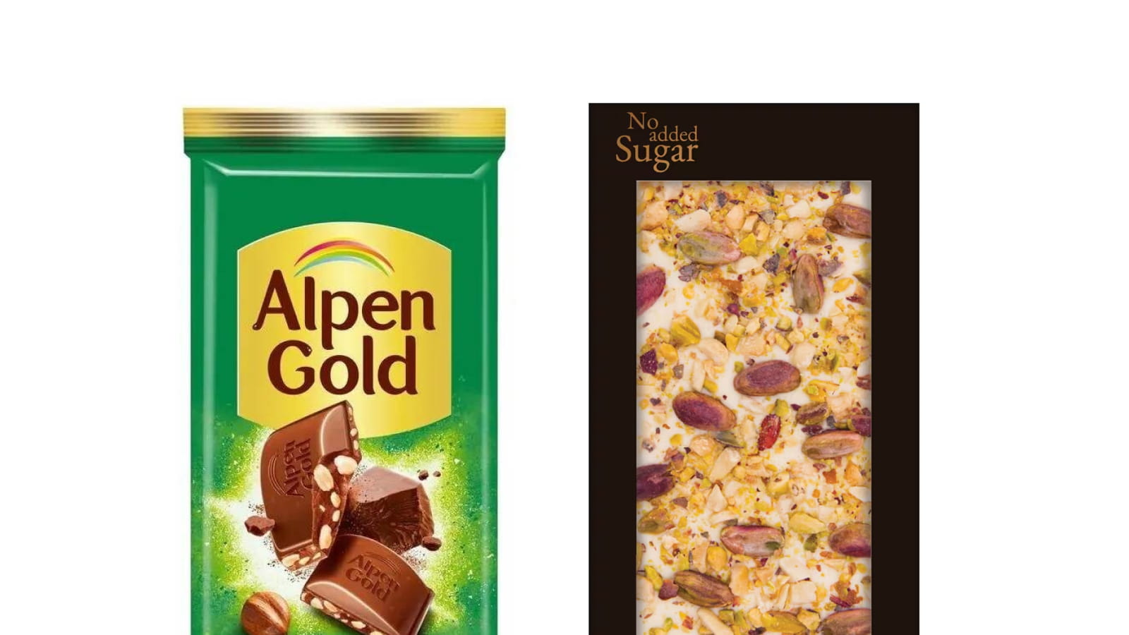 Сравнение дизайнов упаковок дорогого и дешевого шоколада