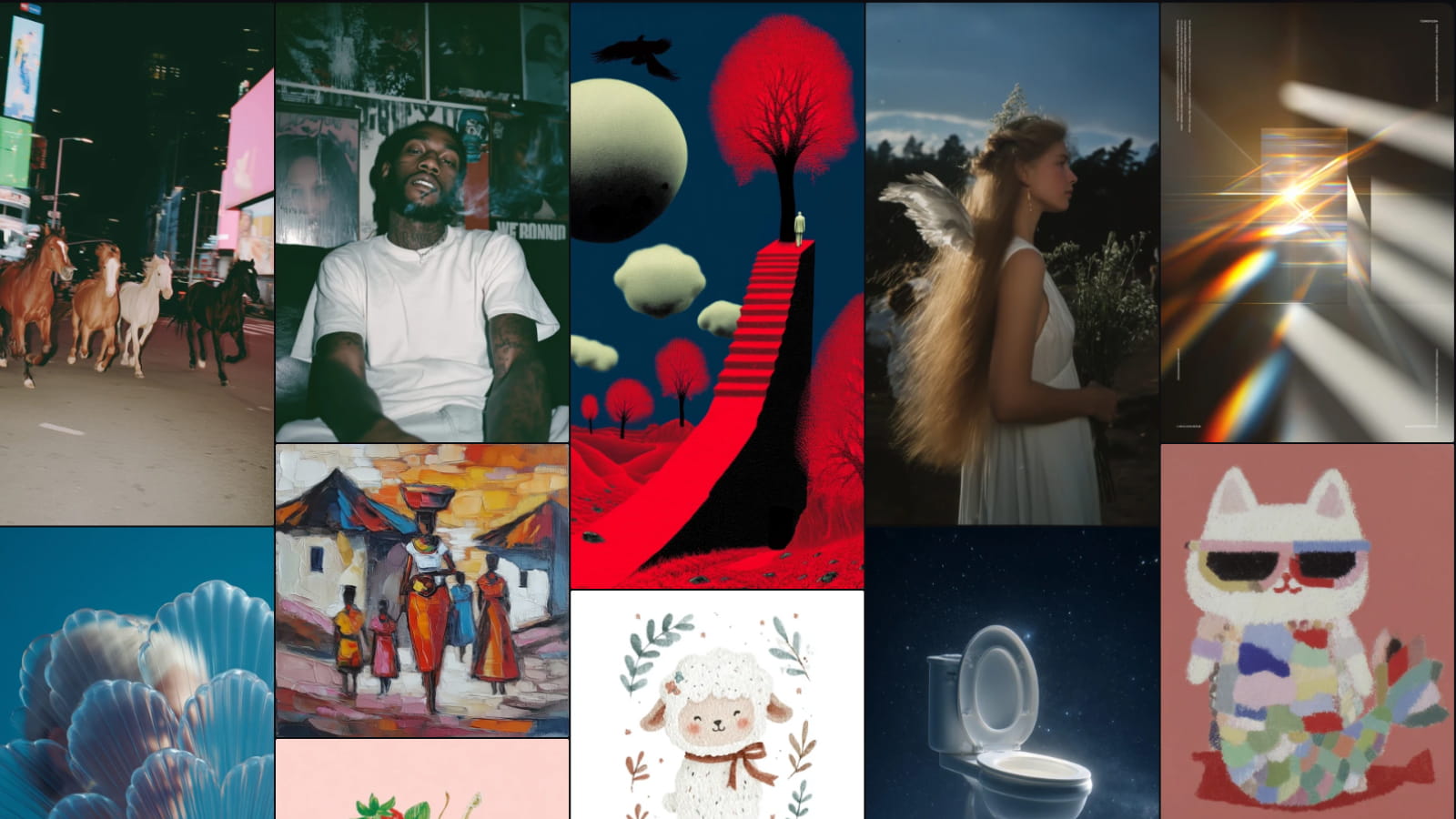 Пример изображений, которые пользователи создают с помощью Midjourney