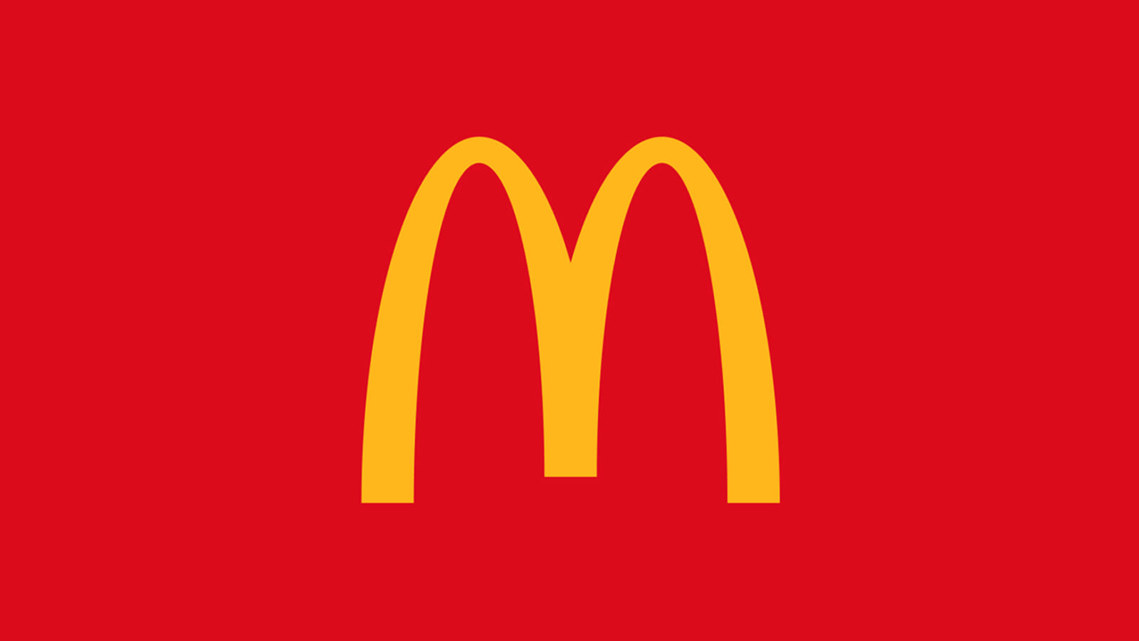 Дизайн логотипа McDonalds Дизайн логотипа McDonalds на красном фоне+