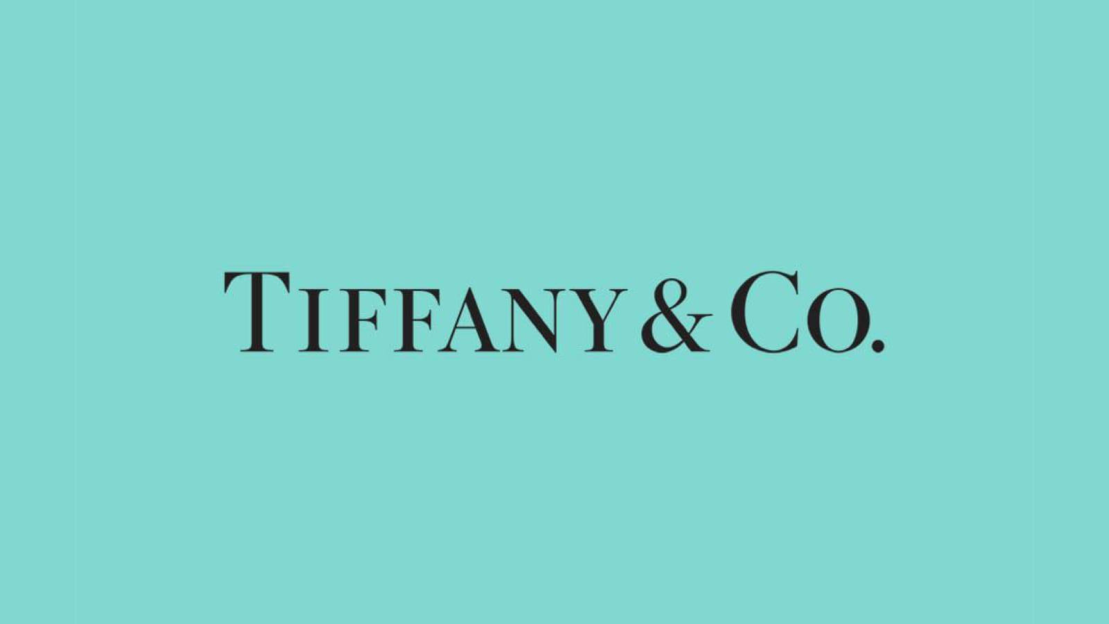 Дизайн логотипа Tiffany Дизайн логотипа Tiffany на бирюзовом фоне