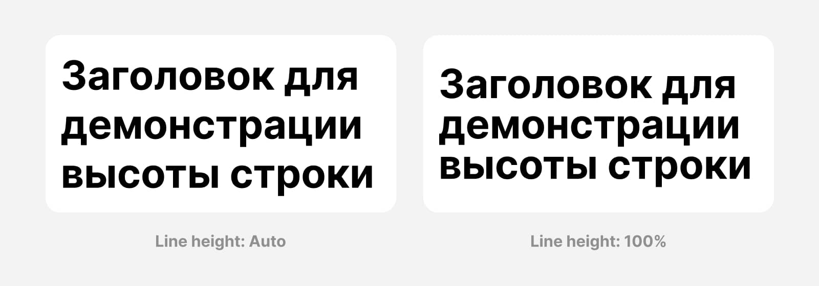 Сравнение текста с параметрами межстрочного расстояния - auto и 100%